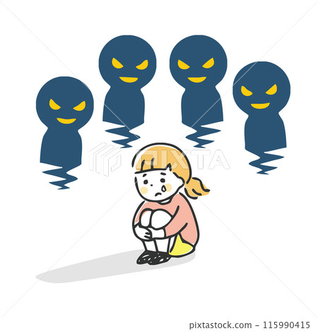 一個孩子被欺負的插圖 115990415