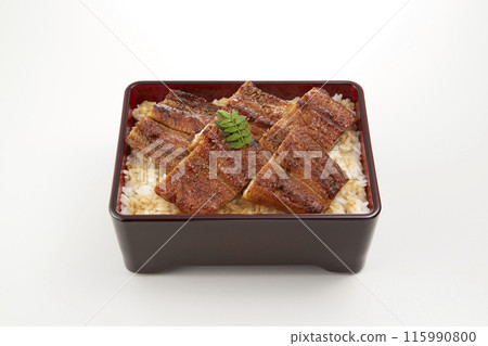 Luxurious Kansai-style eel served in a bento box Luxurious Kansai-style eel served in a bento box 115990800