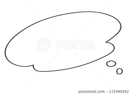 簡單的線條畫思維語音氣泡 簡單的線條畫思維語音氣泡 115990842