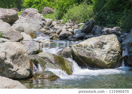 [Doshi River and Gorilla Rock in early summer] 115990870