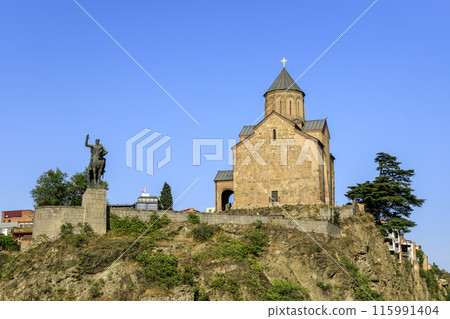 Metekhi Church and the statue of King Wakhtang Gorgasali 115991404