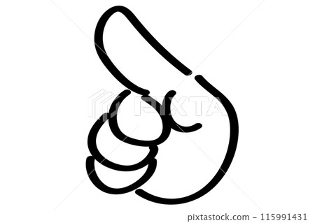 可愛的手寫指向手圖 可愛的手寫指向手圖 115991431