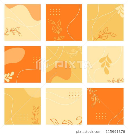 Set square autumn backgrounds for social media posts Set square autumn backgrounds for social media posts 115991876