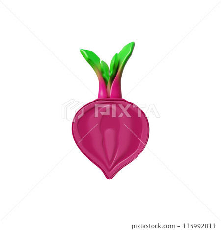3D icon of fresh beet half, vegetarian food. Isolated background. 3D icon of fresh beet half, vegetarian food. Isolated background. 115992011