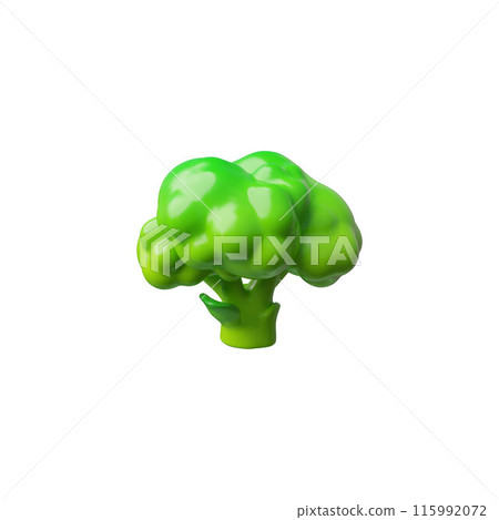 Vector 3D illustration with realistic broccoli icon. 115992072