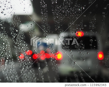 Driving in the rain Rainy roads June 115992343
