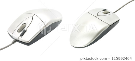 Set of Computer Mouses, isolated on transparent background 115992464