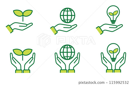 Ecology icon set for protecting the earth's environment 115992532