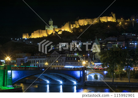 Metekhi Bridge, Armenian Cathedral of St. George and Narikala Fortress 115992901