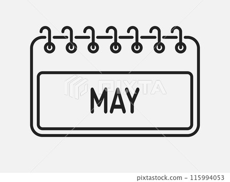Vector template icon page calendar, month May 115994053