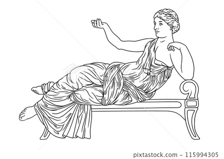 Vector Greek women. 115994305