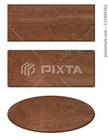 A set of materials for a nameplate made of bubinga wood with a border 115994362