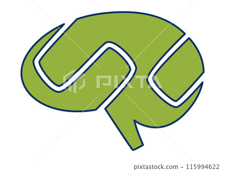 Human brain icon. Creation and idea concept element. Science innovation, machine learning, ai or new technology development. Human brain health startup 115994622