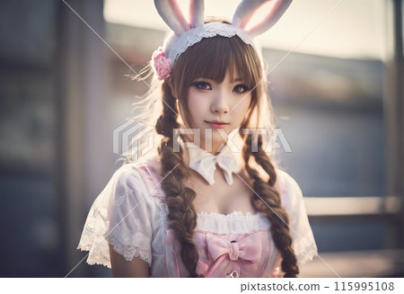 兔耳耳機cosplay(粉紅版) 兔耳耳機cosplay(粉紅版) 115995108