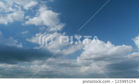 Heavy rain is coming. Cumulus dark clouds harbinger of bad weather and heavy rains. Timelapse. Heavy rain is coming. Cumulus dark clouds harbinger of bad weather and heavy rains. Timelapse. 115995154