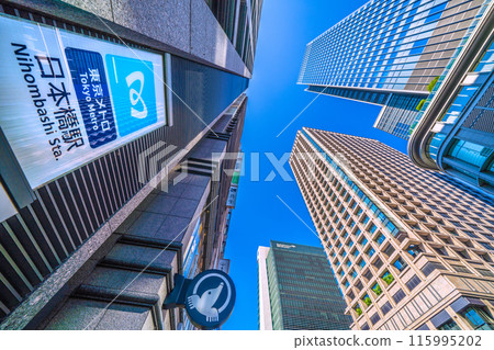 日本六月的東京城市景觀。日本橋站出入口B0等景觀=5號 115995202