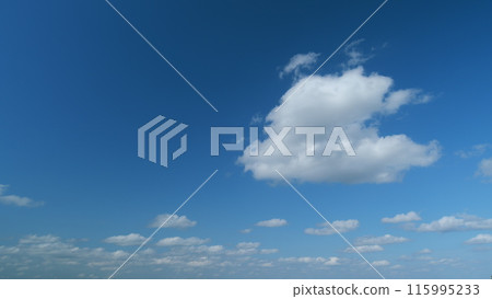 Tropical summer or spring sunlight with stratocumulus clouds. Two layers of cloudiness. Tropical summer sunlight. Timelapse. Tropical summer or spring sunlight with stratocumulus clouds. Two layers of cloudiness. Tropical summer sunlight. Timelapse. 115995233