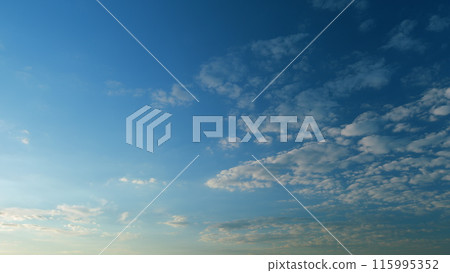 Dramatic majestic amazing blue sky. Puffy fluffy white clouds. Time lapse. Dramatic majestic amazing blue sky. Puffy fluffy white clouds. Time lapse. 115995352