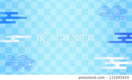 Japanese pattern refreshing frame background 16:9 115995859