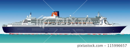 Vector hi-detailed cruise ship 115996657