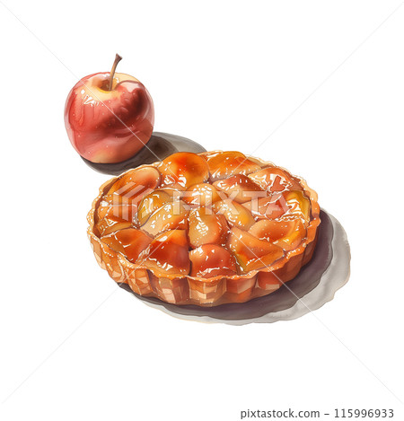 白色背景上塔丁的水彩插圖 115996933