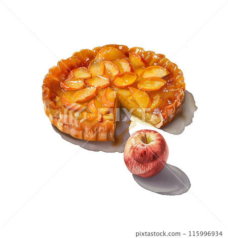 白色背景上塔丁的水彩插圖 115996934