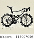時尚公路車的插圖 115997056