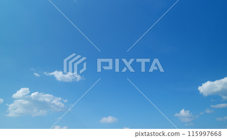 Summer clouds change shape. White clouds background. Timelapse. 115997668