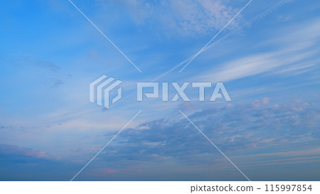 Evening sky at sunset in different shades. Beautiful romantic and colorful sky with brightly gradient color. Timelapse. Evening sky at sunset in different shades. Beautiful romantic and colorful sky with brightly gradient color. Timelapse. 115997854