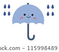 雨傘和雨圖標 115998489
