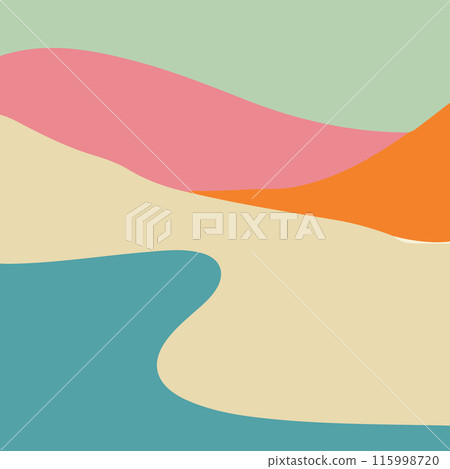Colorful Abstract Hills Vector illustration 115998720