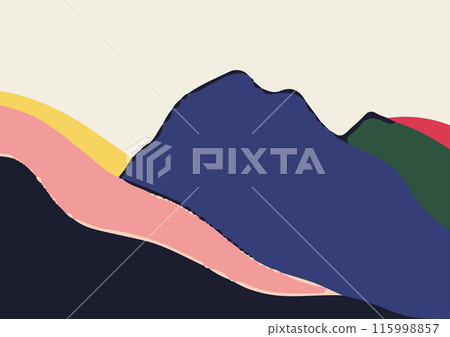 Colorful Abstract Hills Vector illustration Colorful Abstract Hills Vector illustration 115998857