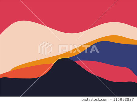 Colorful Abstract Hills Vector illustration 115998887