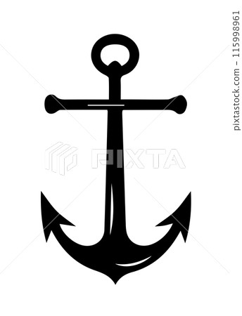 Anchor Silhouette vector isolated illustration Anchor Silhouette vector isolated illustration 115998961
