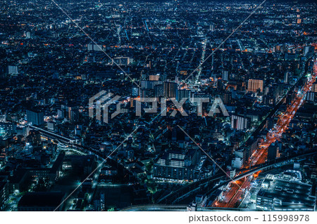 從 Harukas 300 展望台欣賞大阪夜景 從 Harukas 300 展望台欣賞大阪夜景 115998978