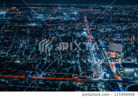 從 Harukas 300 展望台欣賞大阪夜景 從 Harukas 300 展望台欣賞大阪夜景 115998998