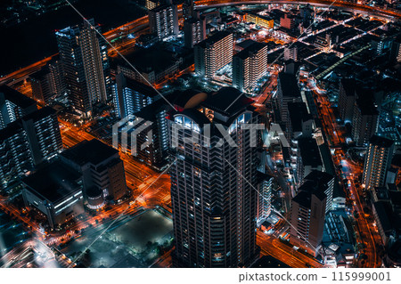 Night view of Osaka from the Harukas 300 Observatory 115999001