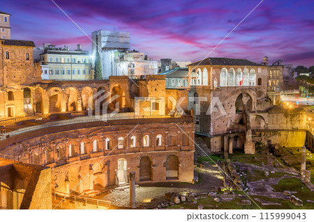 Rome, Italy overlooking Trajan's Forum Rome, Italy overlooking Trajan's Forum 115999043