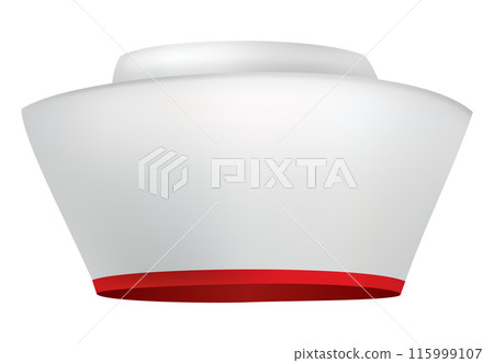 Nurse cap icon, white simple image isolated. Minimalist medical illustration 115999107