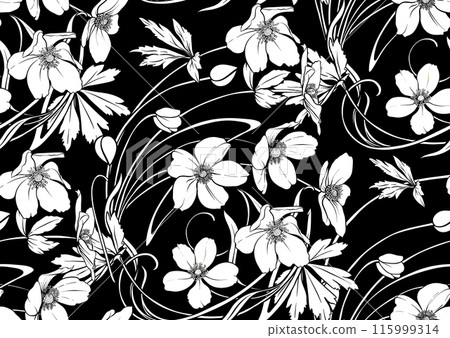 Forest Anemone flowers, decorative flowers Forest Anemone flowers, decorative flowers 115999314