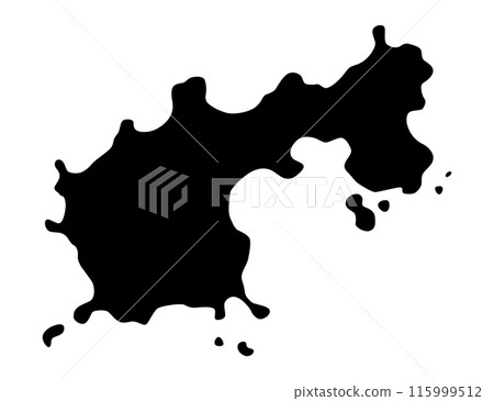 Paint blot. Creative isolated paint brush stroke or spot. Ink smudge abstract shape stain texture. Grunge design element Paint blot. Creative isolated paint brush stroke or spot. Ink smudge abstract shape stain texture. Grunge design element 115999512