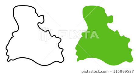 簡單的日本兵庫縣地圖圖示說明 115999587