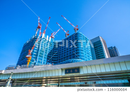 Tokyo cityscape in June. View of the redevelopment projects in Nihonbashi and Nihonbashi 1-chome (5th) Tokyo cityscape in June. View of the redevelopment projects in Nihonbashi and Nihonbashi 1-chome (5th) 116000084