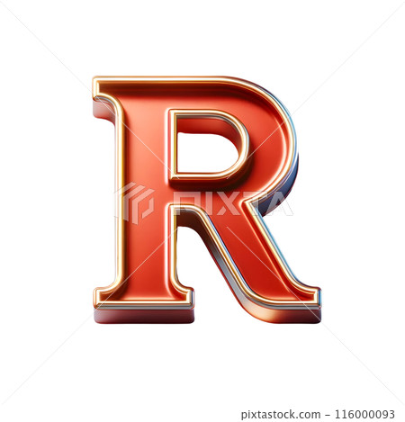 3d letter R 116000093
