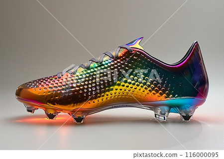 Vibrant Orange and Black Soccer Cleat or Football Boot 116000095