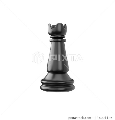 Black rook chess piece 3d plastic vector icon, realistic chessmen, strategy intellectual board game figurine tower shape 116001126