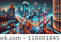 夜晚的城市在大城市 116001845
