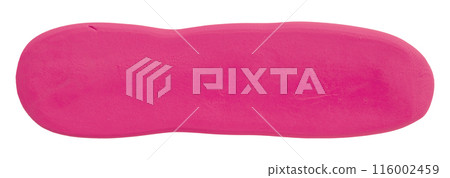 Plasticine is a pink brush isolated on a white background. Plasticine is a pink brush isolated on a white background. 116002459