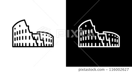 Simple Coliseum line icon Simple Coliseum line icon 116002627
