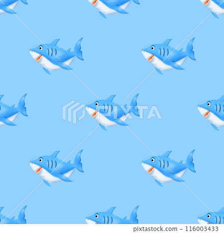 seamless pattern with whale shark seamless pattern with whale shark 116003433